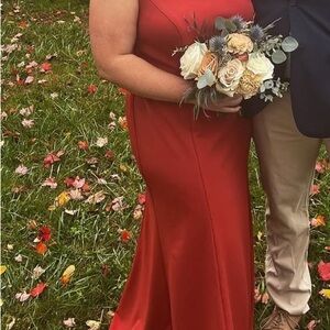 Azazie Red Wedding Dress